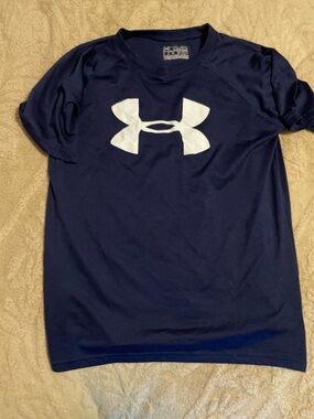 Under Armour Navy Blue Loose HeatGear Athletic Tee